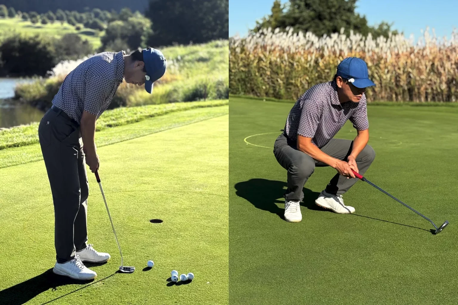 Patování a čtení greenu na golfovém kempu OMG.GOLF