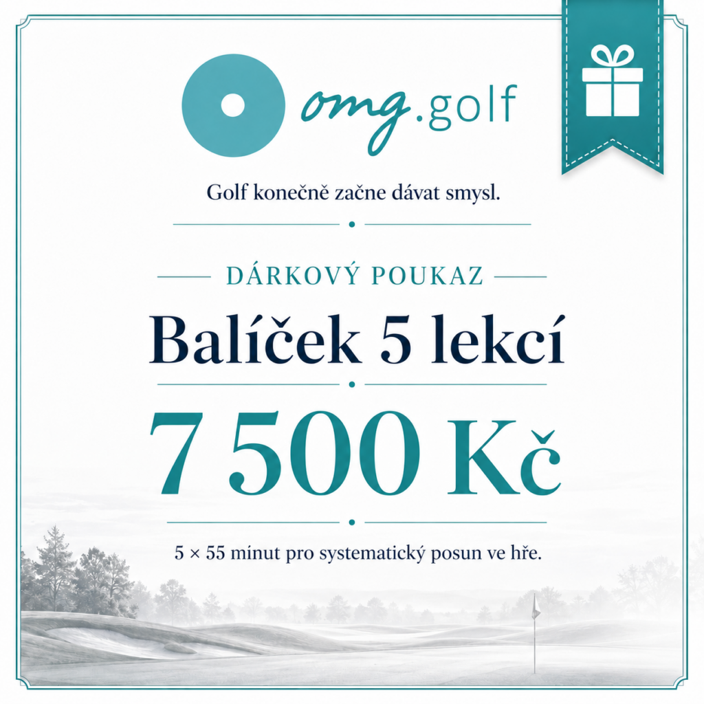 Balíček 5 lekcí – dárkový e-poukaz OMG.GOLF bez uvedené ceny