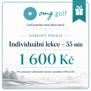 Individuální lekce – 55 min – dárkový e-poukaz OMG.GOLF bez uvedené ceny